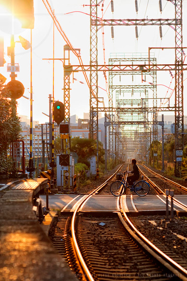 Sunset over the Keikyu Daishi Line, Kawsaki